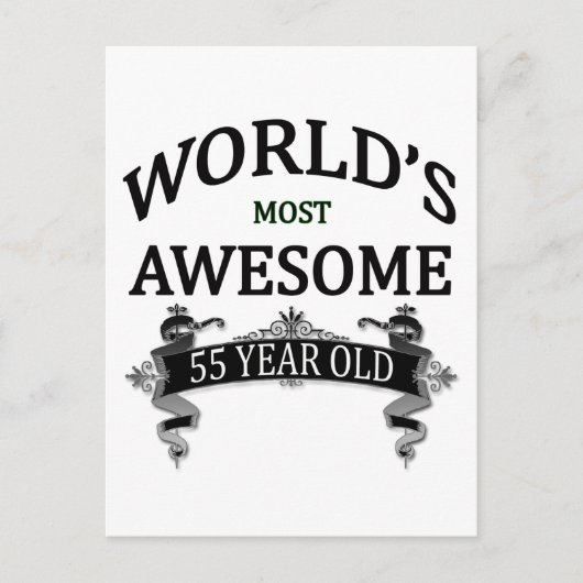 Carte Postale Le plus génial du monde 55 ans (Devant)