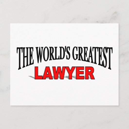 Carte Postale Le plus grand avocat du monde (Devant)
