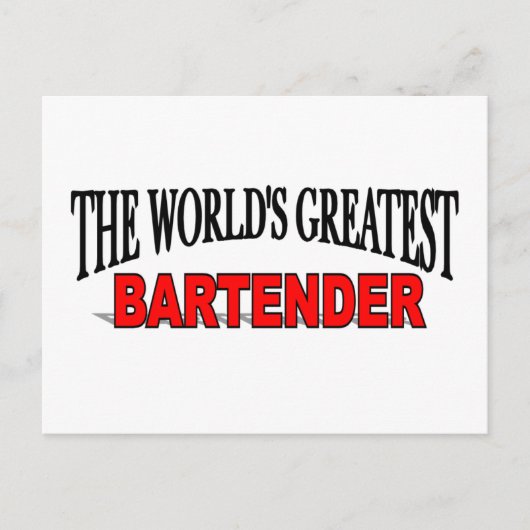 Carte Postale Le plus grand barman du monde (Devant)