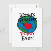 Carte Postale Le plus grand coeur de pavot du monde (Devant / Derrière)