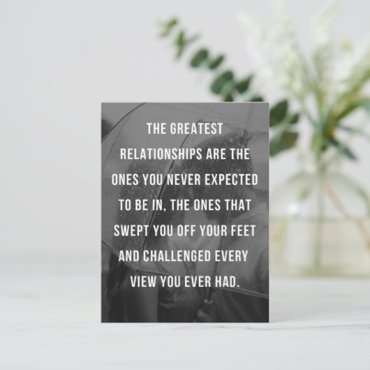 Carte Postale Le plus grand devis de relations (Debout devant)