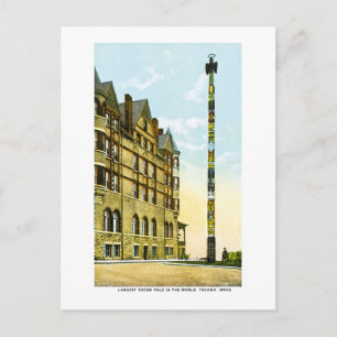 Carte Postale Le plus grand mâle totémique du monde, Tacoma, Was