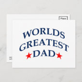 Carte Postale Le plus grand papa du monde (Devant / Derrière)