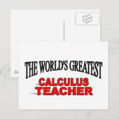 Carte Postale Le plus grand professeur de calcul au monde (Devant / Derrière)