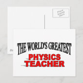 Carte Postale Le plus grand professeur de physique au monde (Devant / Derrière)