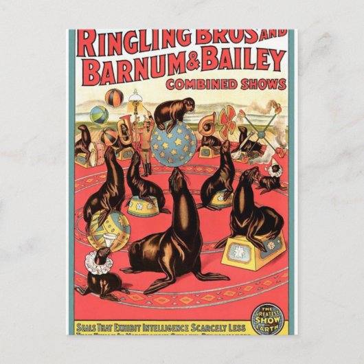 Carte Postale Le Plus Grand Spectacle Sur Terre Théâtre Rétro (Devant)