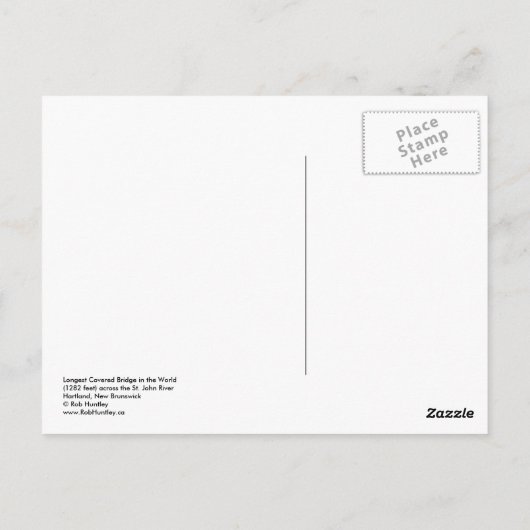 Carte Postale Le plus long pont couvert dans le Worl… (Dos)