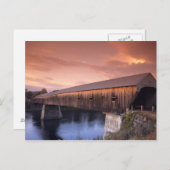 Carte Postale Le plus long pont couvert des États-Unis (Devant / Derrière)