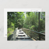 Carte Postale Le plus long voyage commence par une seule étape. (Devant / Derrière)