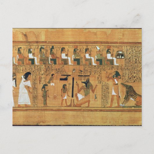 Carte Postale Le poids du coeur contre la plume de (Devant)