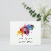 Carte Postale Le point-virgule mon histoire n'est pas terminé (Debout devant)