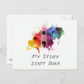 Carte Postale Le point-virgule mon histoire n'est pas terminé (Devant / Derrière)