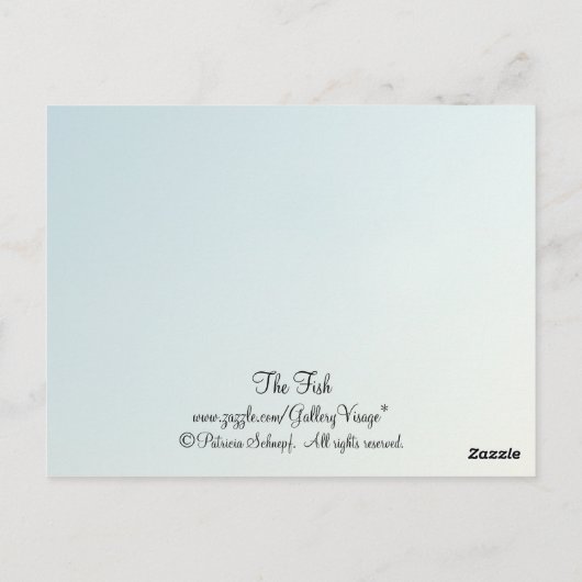 Carte Postale Le poisson (Dos)