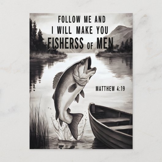 Carte Postale Le poisson qui saute (Devant)