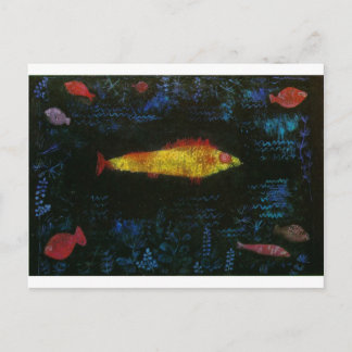 Carte Postale Le poisson rouge par Paul Klee