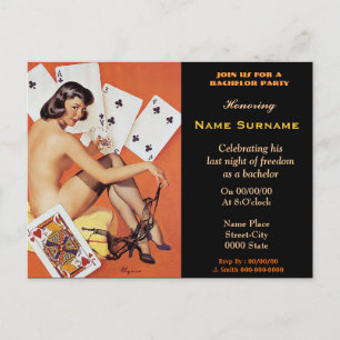 Carte Postale Le poker de Boys Night, Boys Night Out, STRIPCLUB,