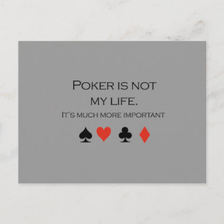 Carte Postale Le poker n'est pas mon T-shirt de vie