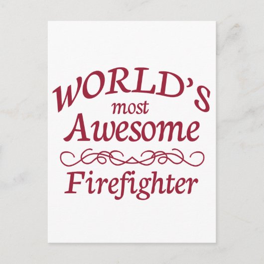 Carte Postale Le pompier le plus génial au monde (Devant)