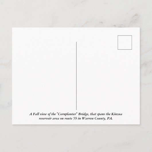 Carte Postale Le pont (Dos)