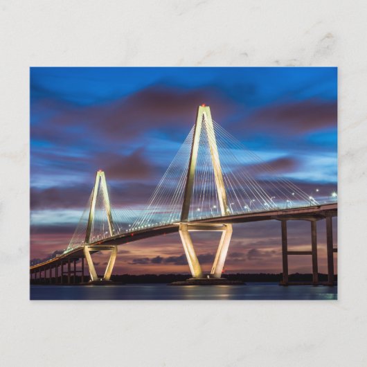 Carte Postale Le Pont Arthur Ravenel La Nuit (Devant)