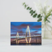 Carte Postale Le Pont Arthur Ravenel La Nuit (Debout devant)