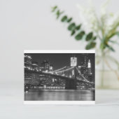 Carte Postale Le pont Brooklyn - noir et blanc (Debout devant)