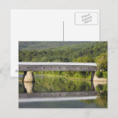 Carte Postale Le pont couvert de Windsor-Cornish enjambe la (Devant / Derrière)