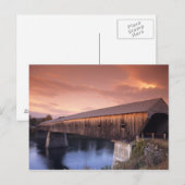 Carte Postale Le pont couvert le plus long des États-Unis (Devant / Derrière)