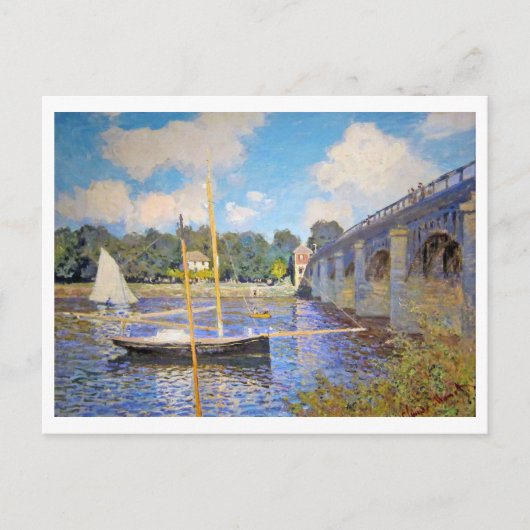 Carte Postale Le pont d'Argenteuil, Monet (Devant)