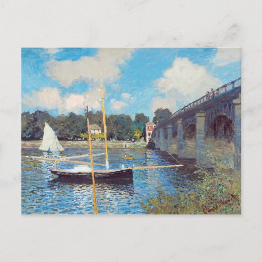 Carte Postale Le pont d'Argenteuil par Claude Monet (Devant)