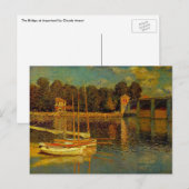 Carte Postale Le pont d'Argenteuil par Claude Monet (Devant / Derrière)