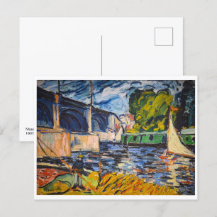 Carte Postale Le pont de Chatou Maurice de Vlaminck