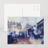Carte Postale Le Pont de l'Europe par Monet, (Devant / Derrière)