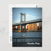 Carte Postale Le pont de Manhattan (Devant / Derrière)