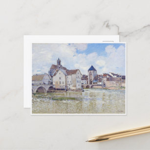 Carte Postale Le Pont de Moret, Alfred Sisley