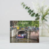 Carte Postale Le Pont du Canal, les vues d'Amsterdam (Debout devant)