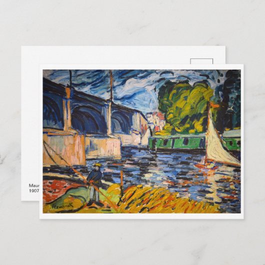 Carte Postale Le pont du Chatou | Maurice de Vlaminck | (Devant / Derrière)