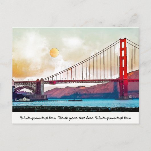 Carte Postale Le pont du Golden Gate de San Francisco. États-Uni (Devant)