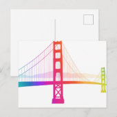 Carte Postale Le pont du Golden Gate | Style arc-en-ciel (Devant / Derrière)