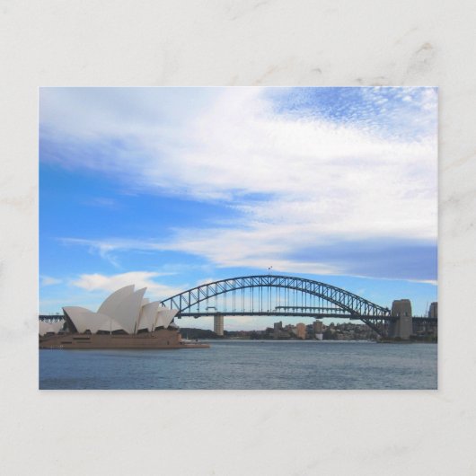 Carte Postale Le pont du port de Sydney et l'opéra (Devant)