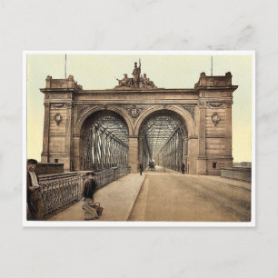 Carte Postale Le pont du Rhin, Mannheim, Baden, Allemagne rare P