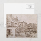 Carte Postale Le pont du Rialto, Venise (Devant / Derrière)