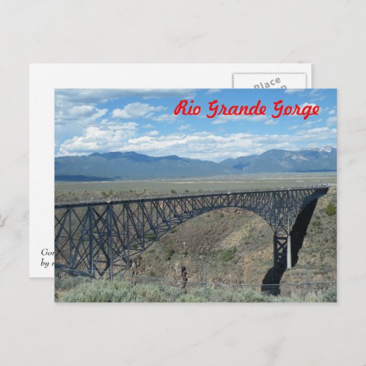 Carte Postale Le pont du Rio Grande (Devant / Derrière)