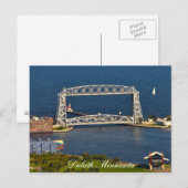 Carte Postale Le pont élévateur de Duluth Minnesota (Devant / Derrière)