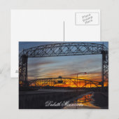 Carte Postale Le pont élévateur Duluth Minnesota (Devant / Derrière)