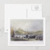 Carte Postale Le pont flottant, Istanbul, gravé par J.C. Be (Devant / Derrière)