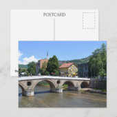Carte Postale Le pont Latin. Sarajevo.  (Devant / Derrière)
