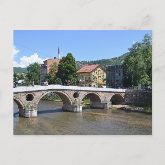 Carte Postale Le pont Latin. Sarajevo.  (Devant)