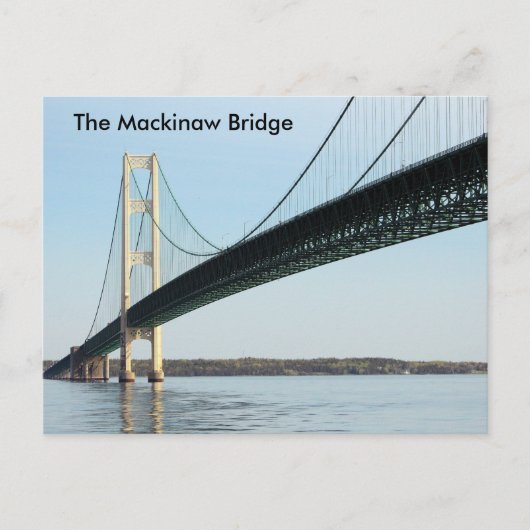 Carte Postale Le pont Mackinaw - Lumière du jour (Devant)