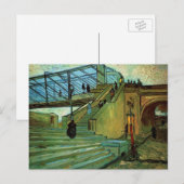 Carte Postale Le pont Trinquetaille par Vincent van Gogh (Devant / Derrière)